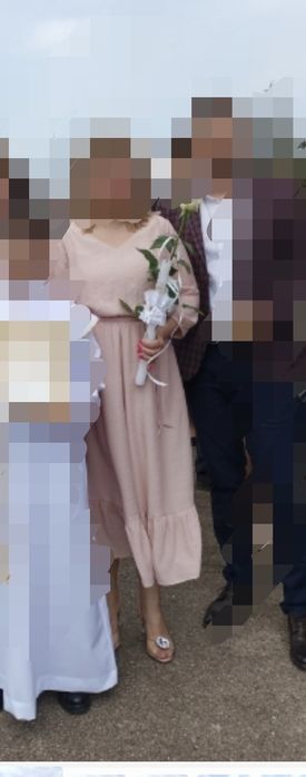 Sukienka solar M pudrowy róż