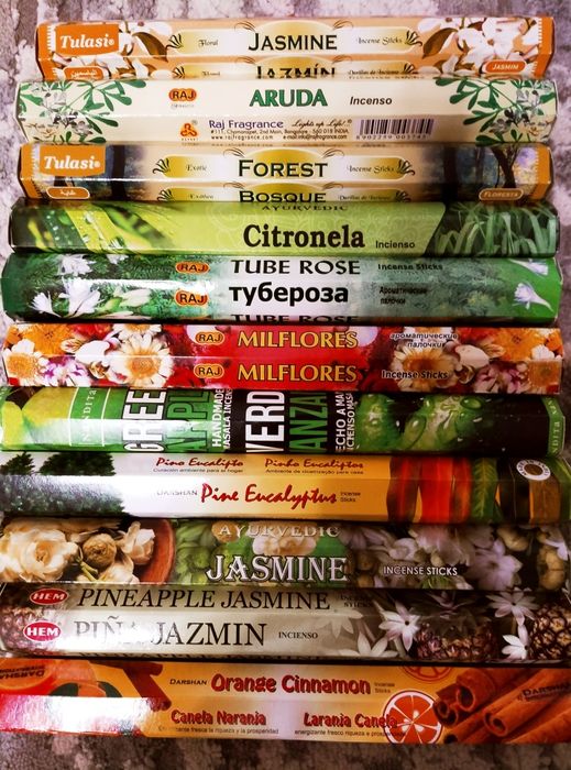 Аромапалочки, благовония, пыльцовые благовония, конусы, шестигранник