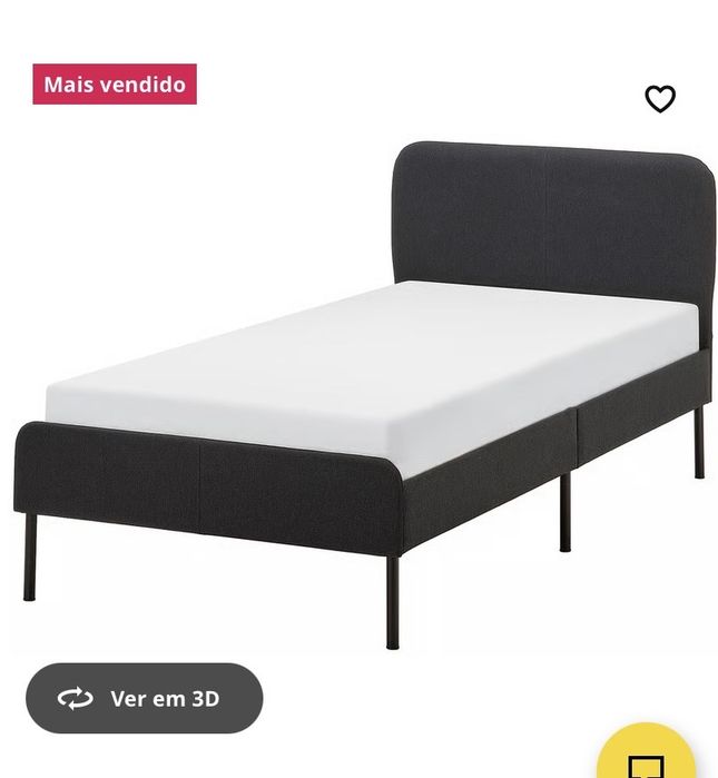 Cama de solteiro 90x200 com colchão