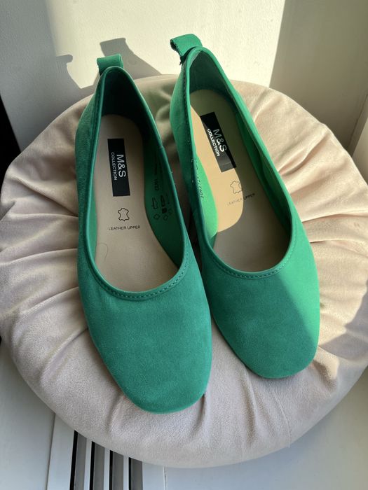 Яскраві,шкіряні,замшеві балетки  M&S