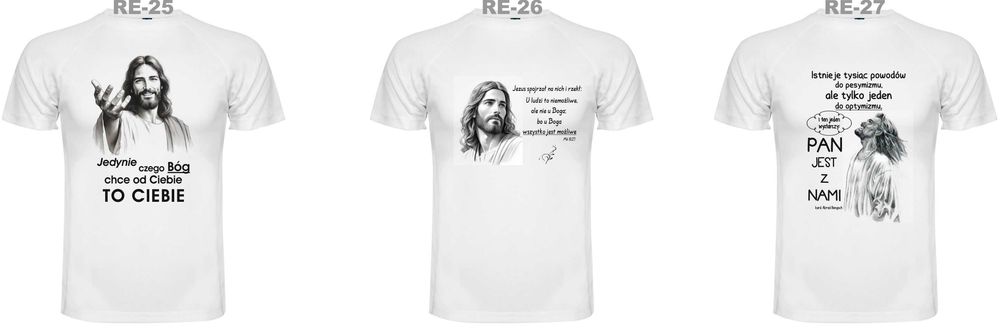 Religijna koszulka Bóg Jezus Wiara t-shirt rozm. M, L, XL lub 2XL