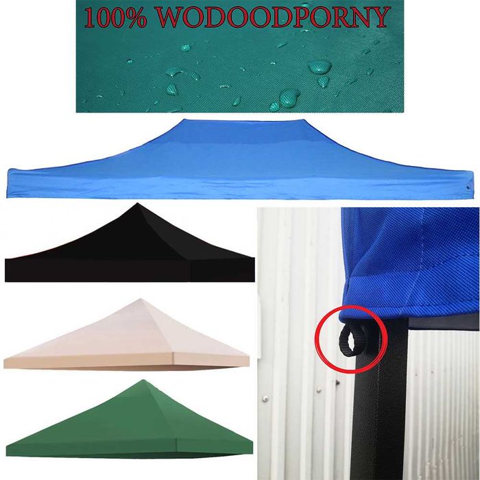 2,5x2,5 DACH WODOODPORNY pokrowiec NAMIOT handlowego Expresowy pawilon