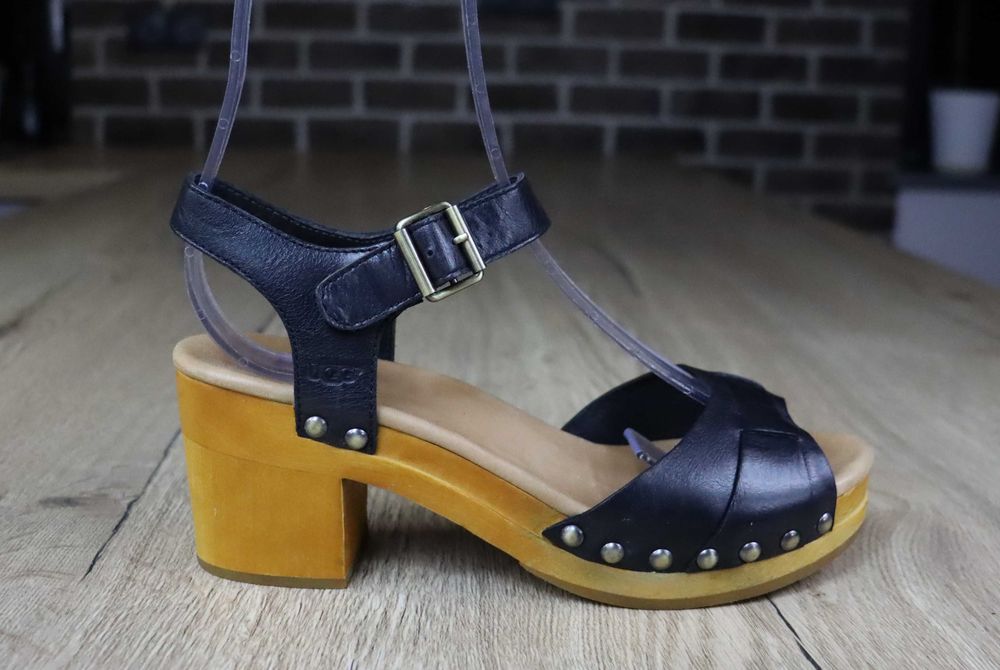 Ugg skórzane damskie sandały drewniaki 37 ( 23,5 cm)