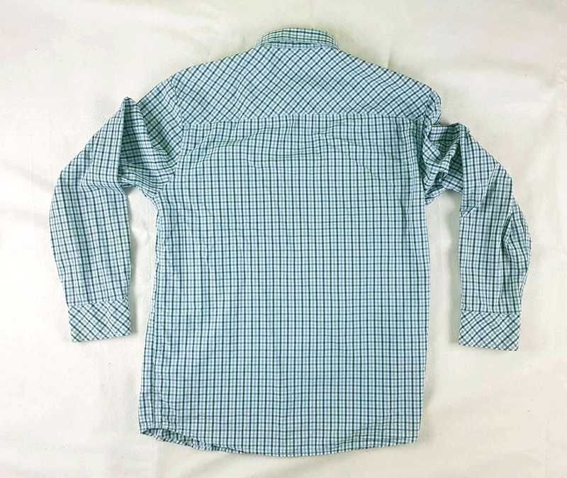 Koszula Mustang męska Regular błękitno-zielona kratka - rozmiar L