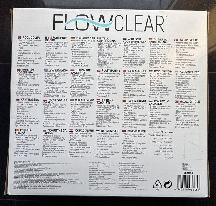 Cobertura Piscina Bestway Redonda 45,7cm