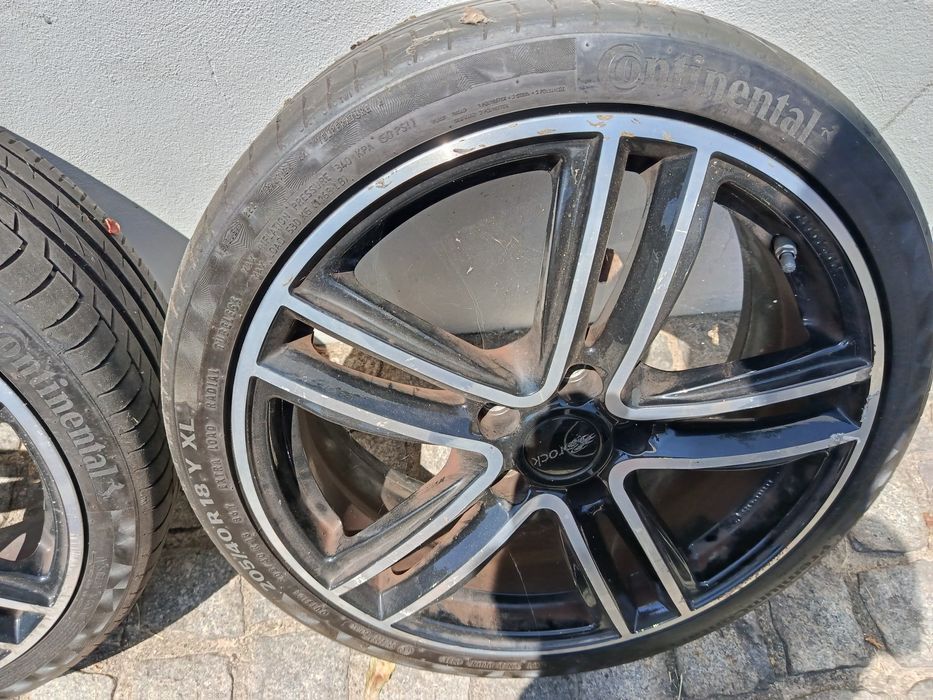 Jantes 18 Brock 5*112 com dois pneus 225/45/18