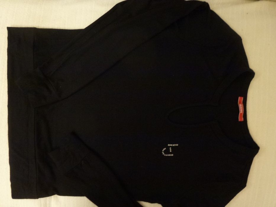LIU JEANS podkoszulek T-Shirt M/L czarny długi rękaw