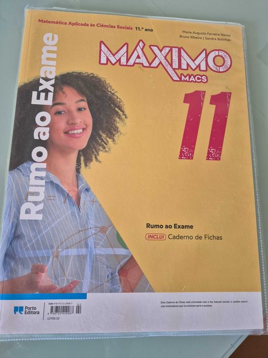 Máximo 11 -  Matemática Aplicada às Ciências Sociais - 11.º ano parte 2 e caderno de atividades