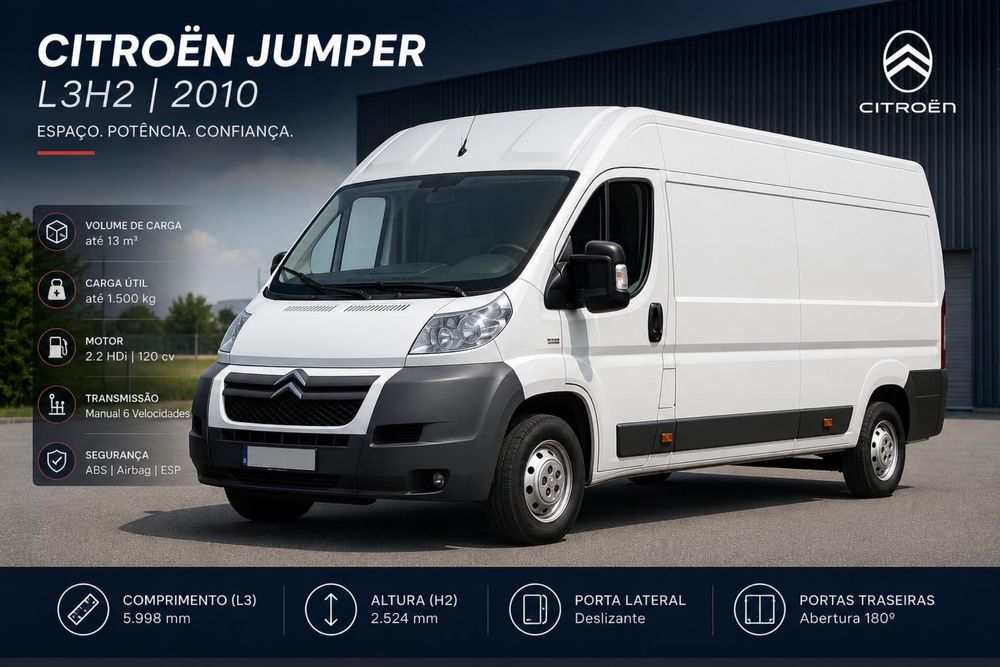 Aluguer comercial Jumper L3H2