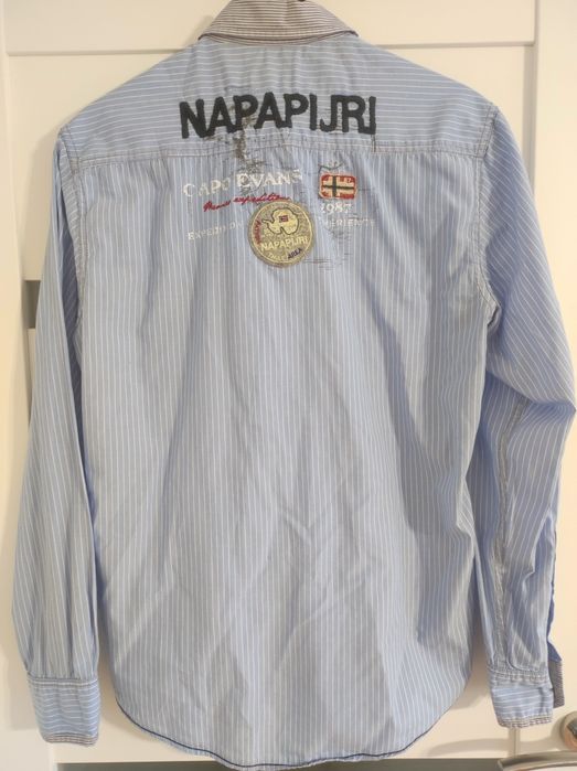 Napapijri sportowa koszula w paski L męska