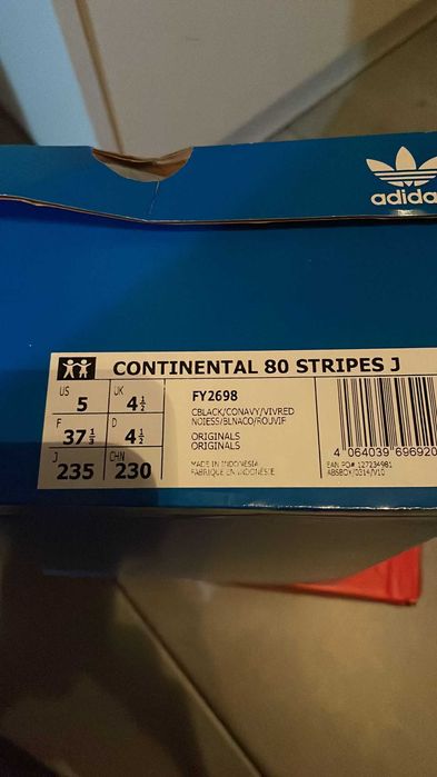 Adidas Continental 80 Stripes J 37 1/3