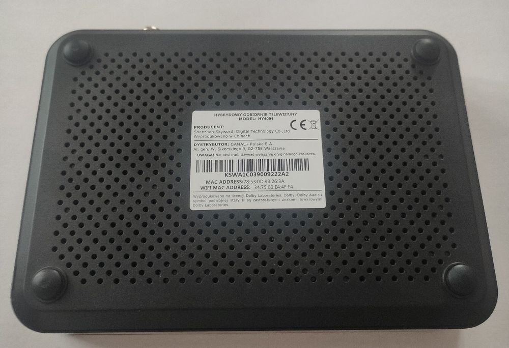 HY4001 Canal+ BOX 4K, Android TV, DVB-T2
