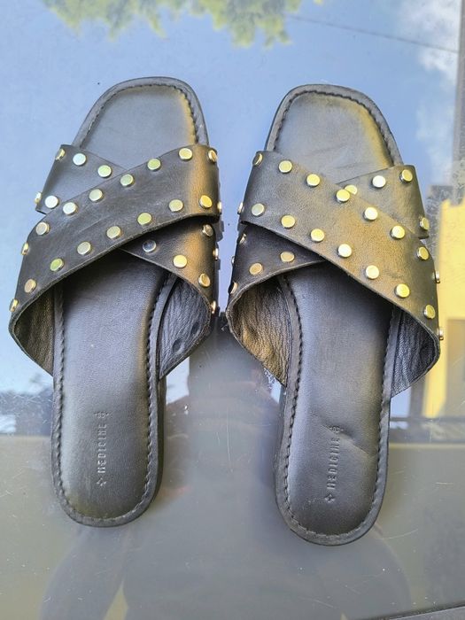 Klapki skórzane damskie rozmiar 38