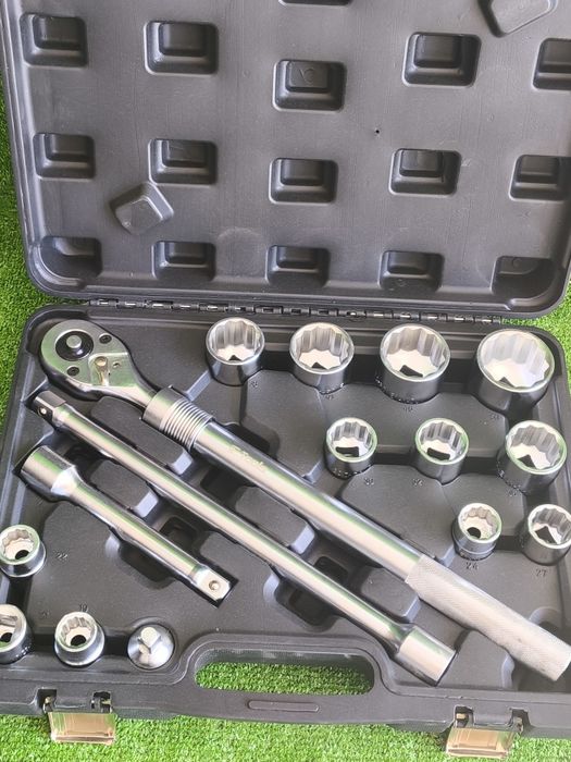 Conjunto roquete extensível 16pcs chaves do 19mm aos 50mm