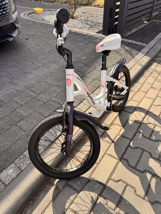Rower Dzięcięcy Majdller 16″ BELLA Śląsk biały różowy fiolet