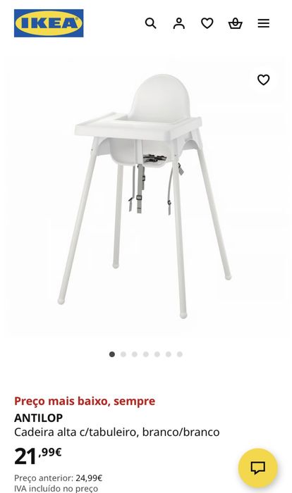 Cadeira IKEA Antilop alta refeição bebé Oeiras E São Julião Da