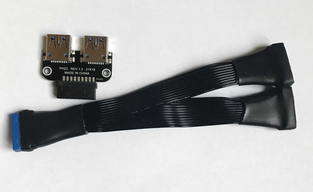 USB 3.0 разветвитель 20-pin + 2×USB 3.0 адаптер (внутренний) - Новый
