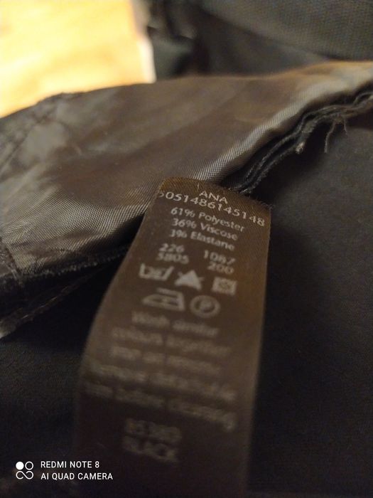 Eleganckie, czarne spodnie damskie, rozmiar 46