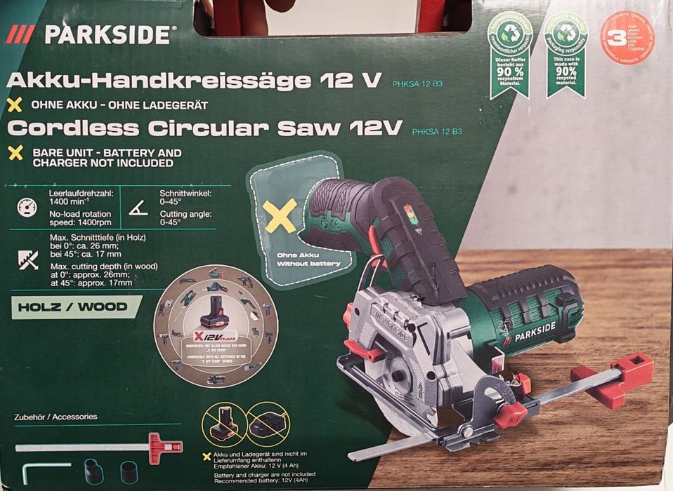 NOWA Akumulatorowa pilarka tarczowa PARKSIDE PHKSA 12 B3