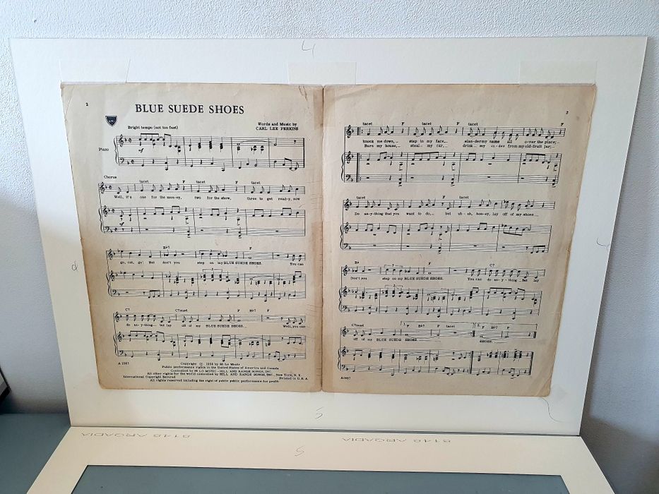 Partituras original Blue Sued Shoe de Carl Perkins Publicação 1967