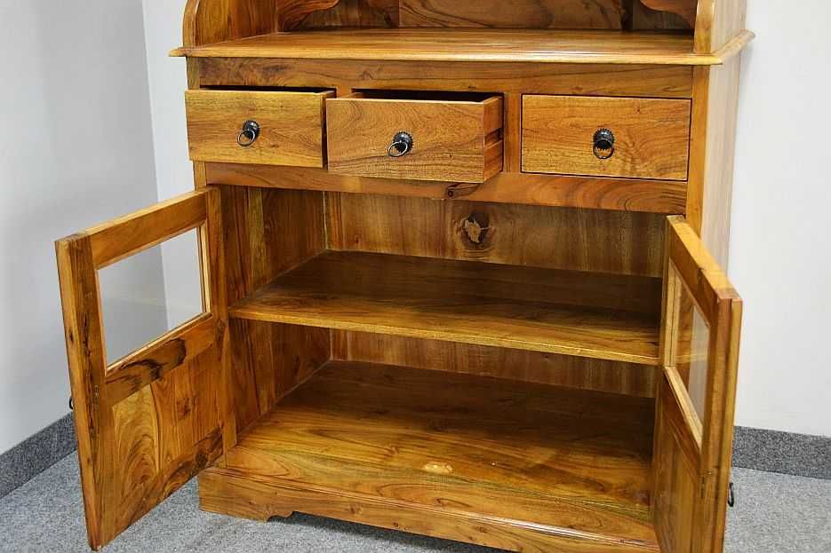 Witryna/Bar z drewna AKACJI seria OXFORD HONEY II gat. -50%