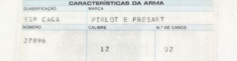 Espingarda de Caça com mais de 100 anos