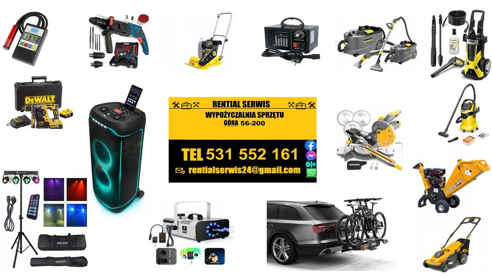 Wypożyczalnia Wynajem Sprzętu Ogólnobudowlany Ogrodowy Karcher