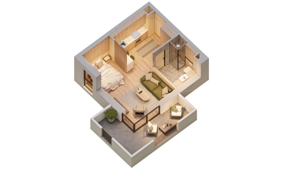 Nowoczesny apartament z 10 m2 balkonem - jezioro!