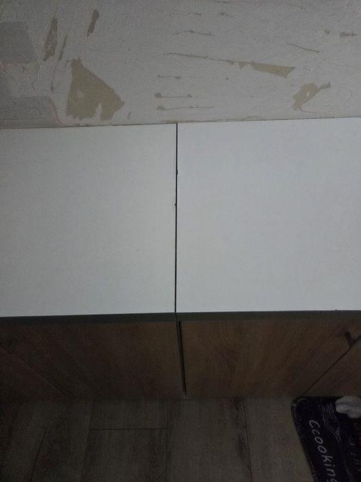 Meble kuchenne jasne drewno +  białe blaty  2x80 2x40 + 1x40 + zlew stalowych 80