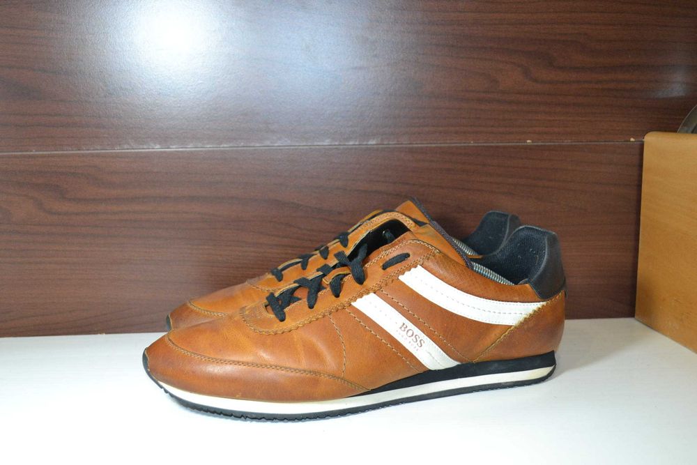 hugo boss adrenal run 46р кроссовки кожаные оригинал