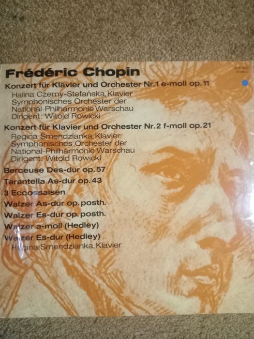 Виниловая пластинка Frederik Choopin концерт для фортепьяно с оркестро