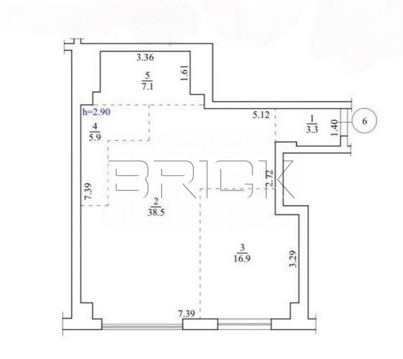 1-комнатная квартира по адресу бульвар Дружбы Народов (площадь 71,7 м²) - Atlanta.ua - фото 7