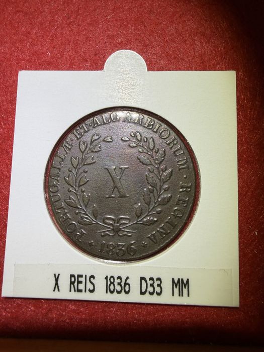 X REIS 1836 ( D33mm) - D.Maria II
