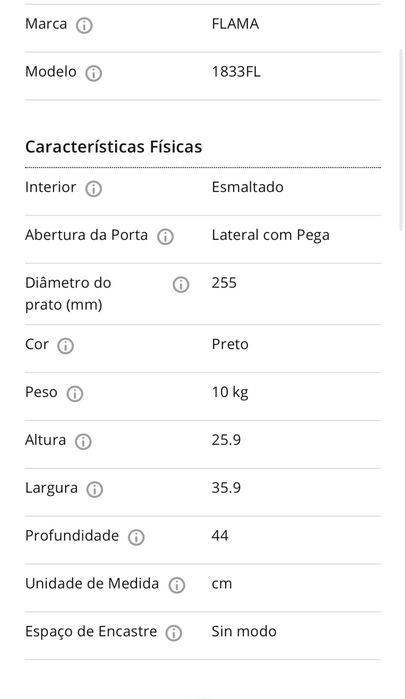 Microondas preto NOVO