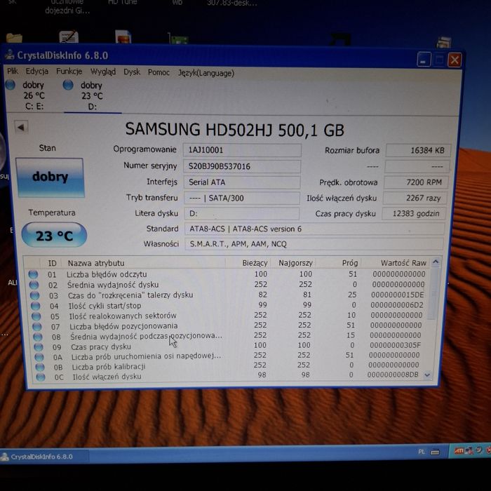 Dysk HDD Samsung 500Gb HD502HJ SATA 7200rpm