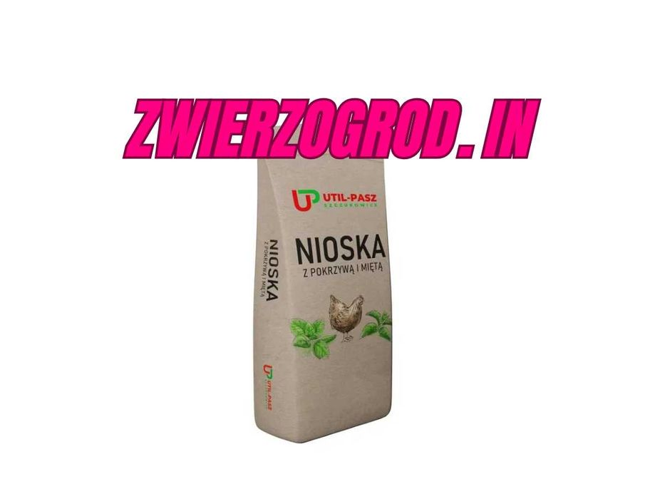 Pasza Kura Nioska Kruszonka Pokrzywa Mięta 17% Białka  UTIL PASZ 25 kg