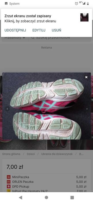 Buty do biegania rozmiar 35