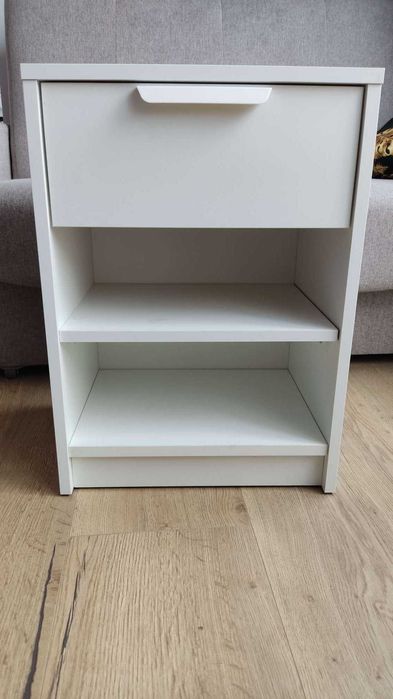 Tajna szafka / Szafka nocna z ukrytym schowkiem NFC 41x57x33cm BIAŁA