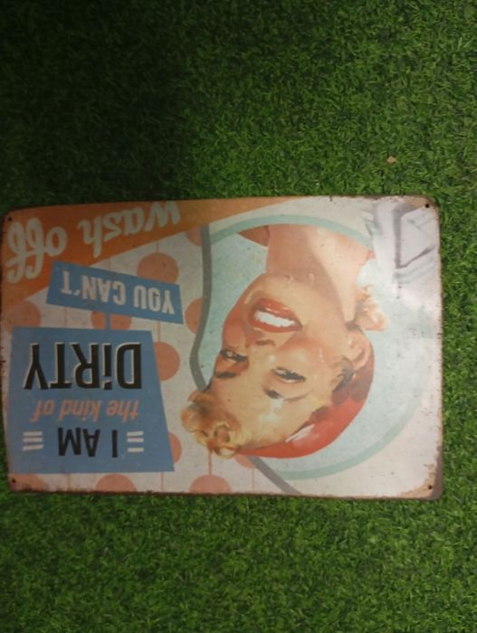 Placa de metal vintage