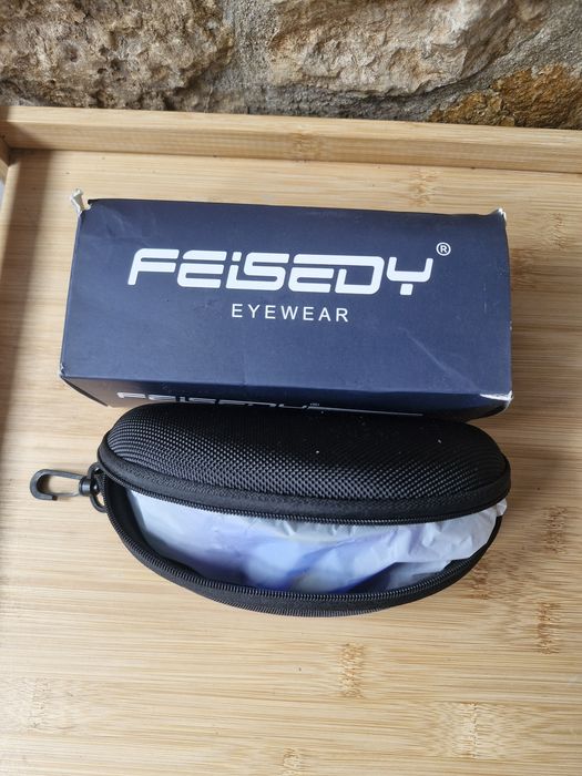 Feisedy Óculos de sol desporto Homem