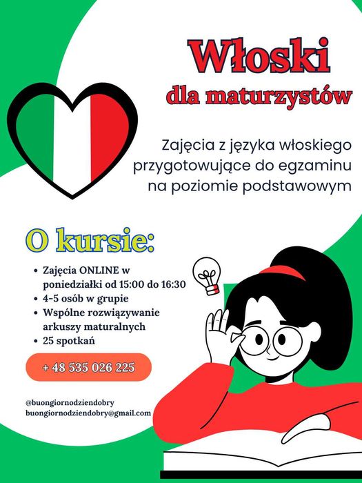 Włoski dla maturzystów - kurs języka włoskiego przed maturą 2027