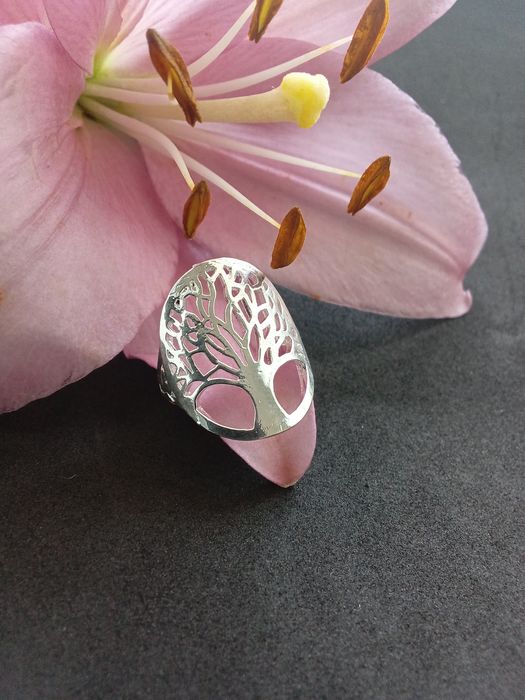 Anel Árvore da Vida em Prata 925
