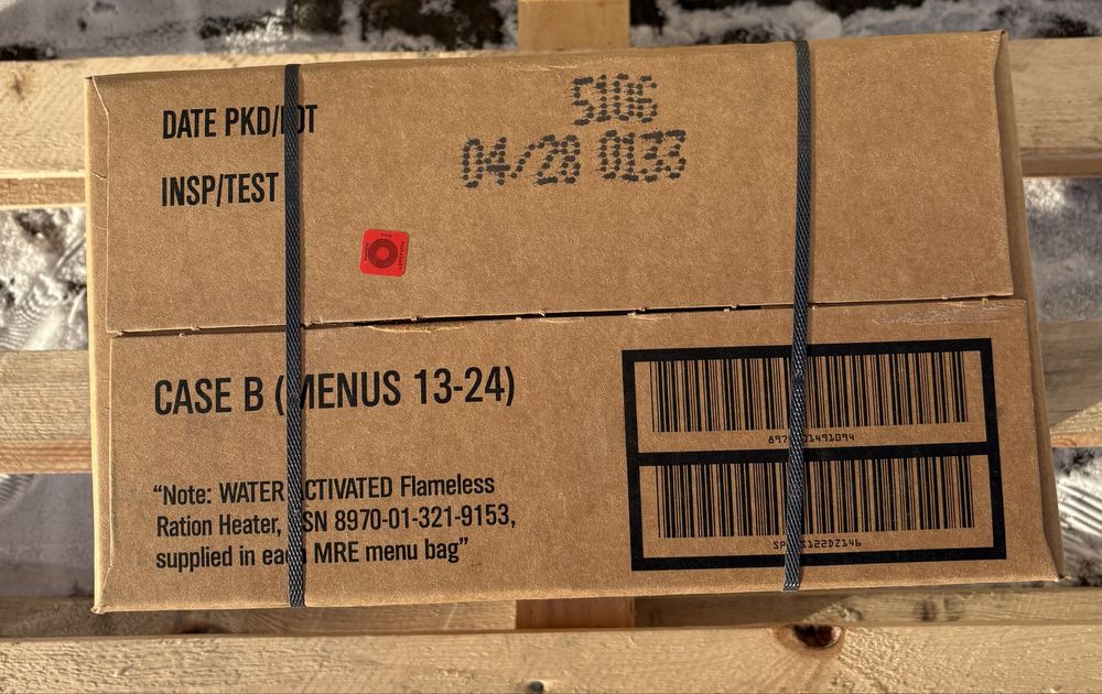 Mre amerykańskie racje żywnościowe 2028 us/Army