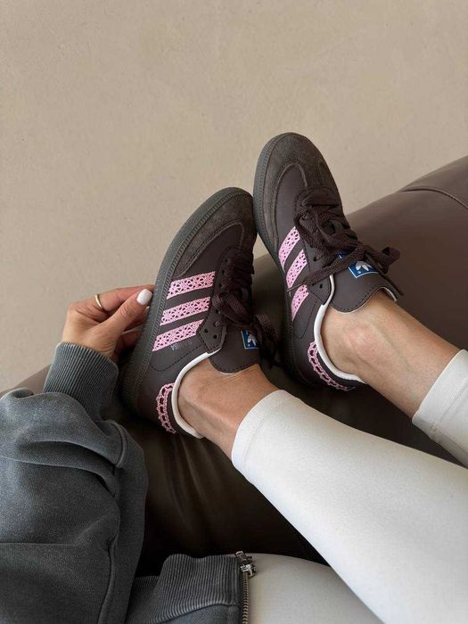 !ВАУ! Adidas Samba Brown Pink Lace | 36 37 38 39 40 41