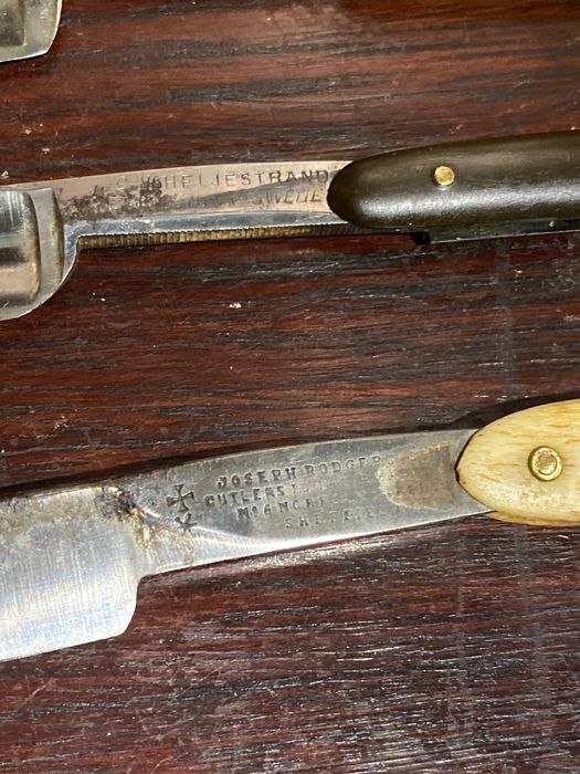 Navalhas barbear Barba Séc XIX 25 cm