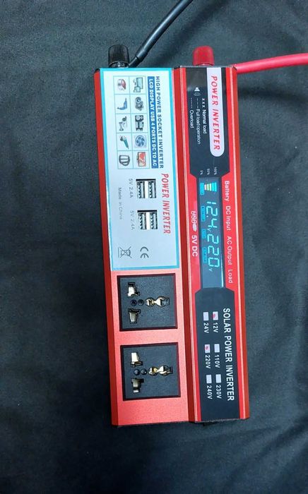 Инвертор 12 - 220 V Преобразователь 2000 W USB