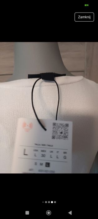 Bluzka dzianinowa biała Zara