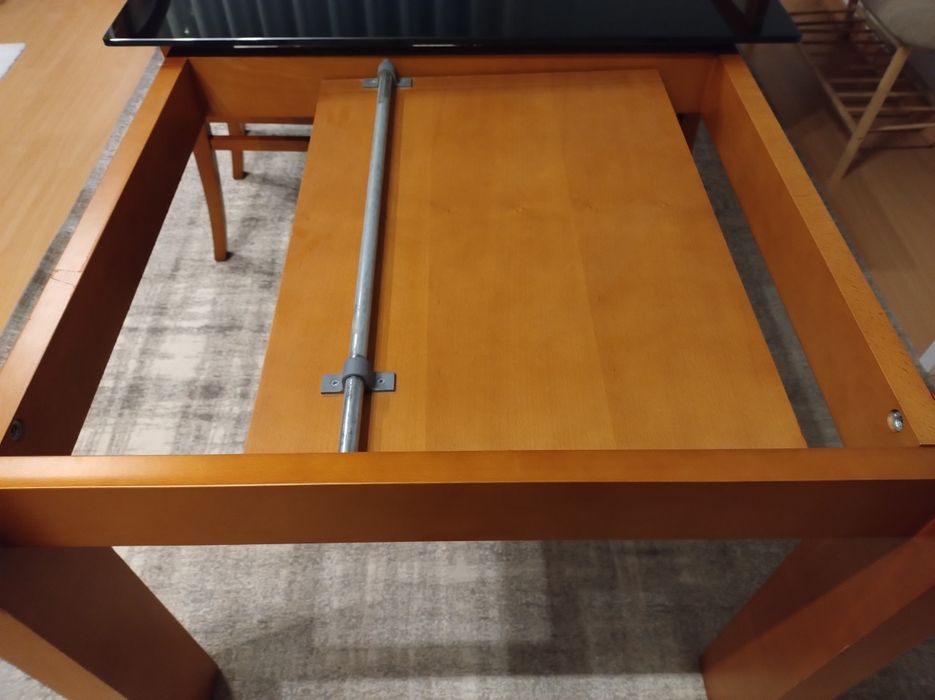 Mesa jantar extensível madeira maciça e cadeiras