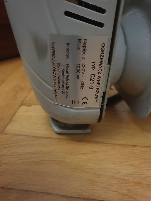Grzejnik olejowy 1000W termostat