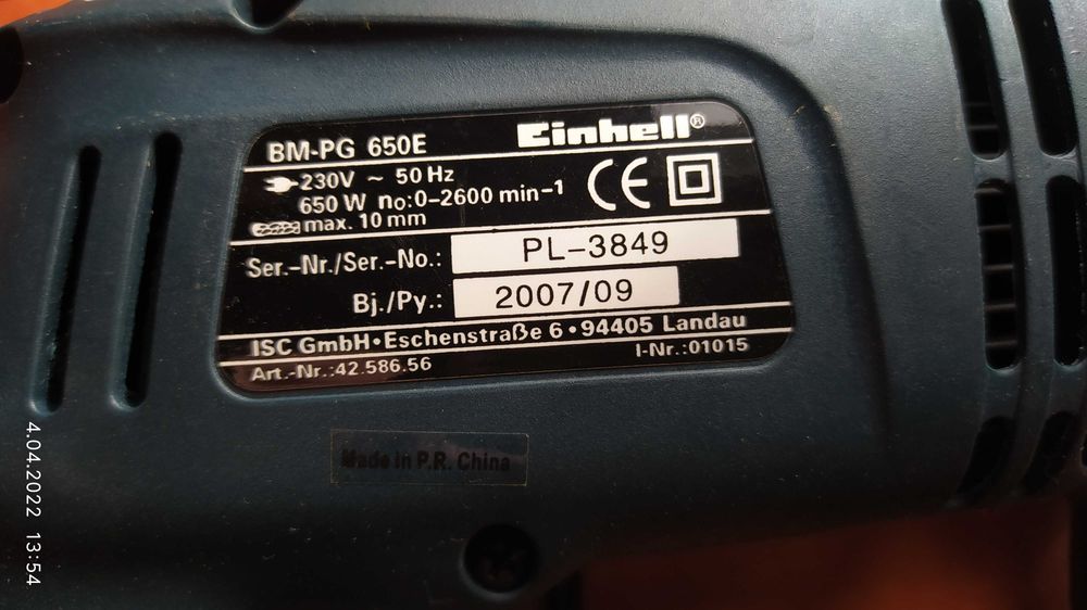 Wiertarka Einhell Global Bm-Pg 650 watt